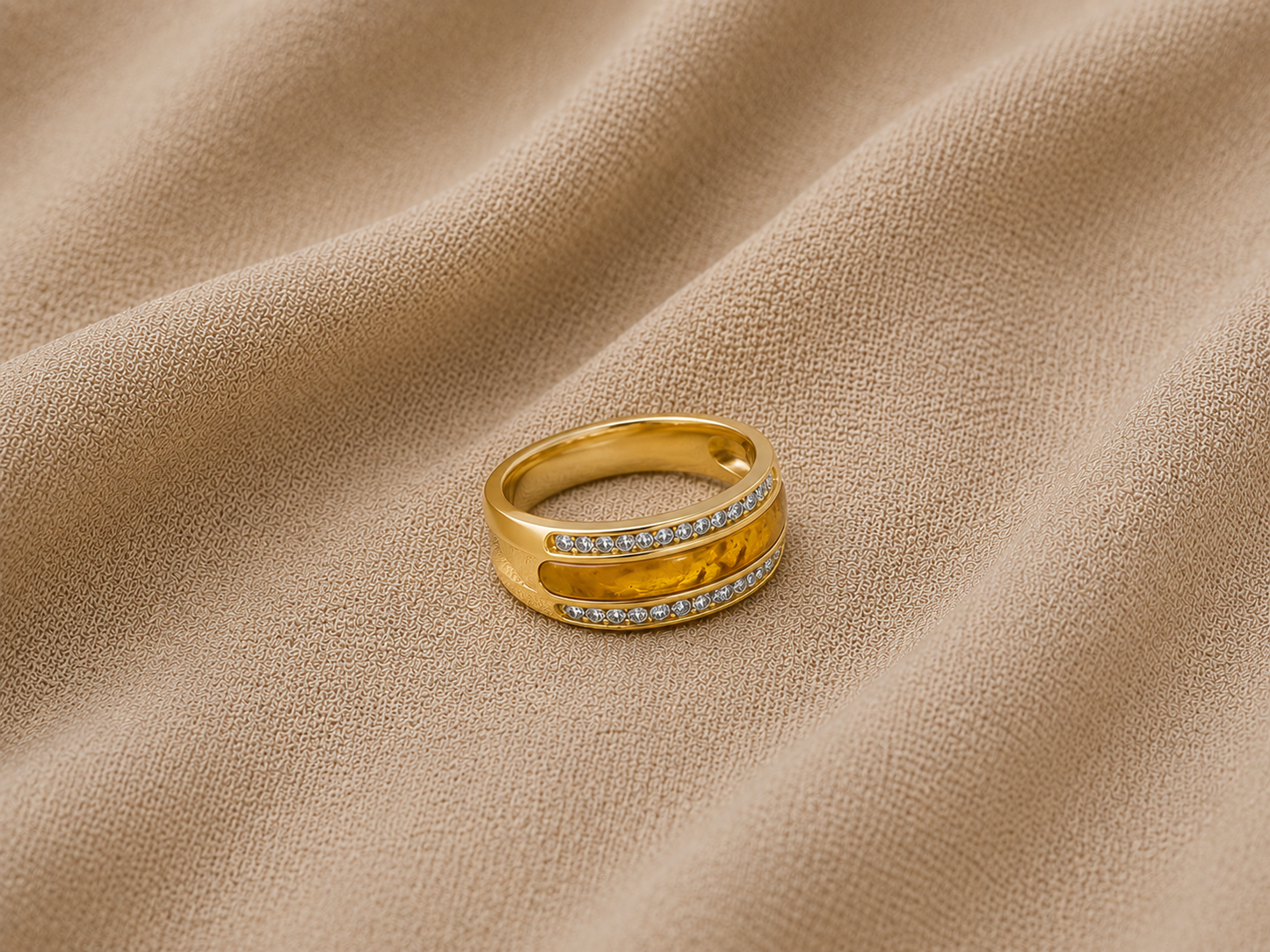 Golden Studded funky Ring