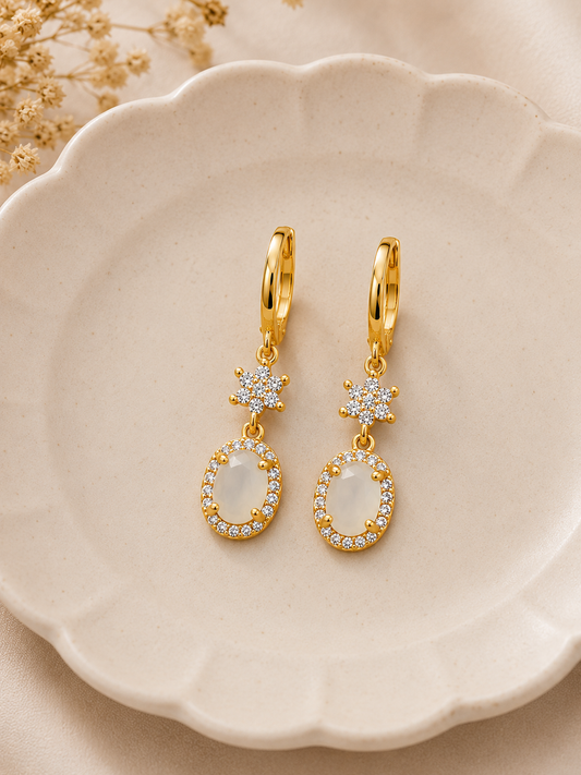 Pink Cubic Zirconia Earrings