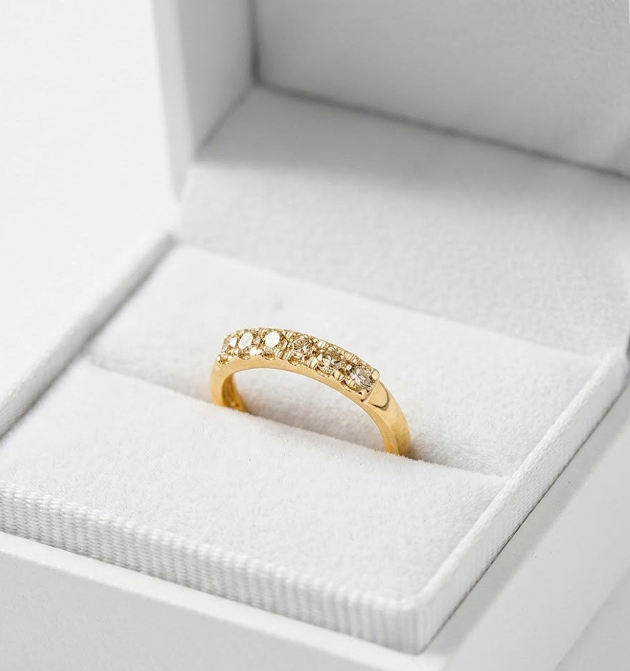 Gold Multi-Stone Band Ring