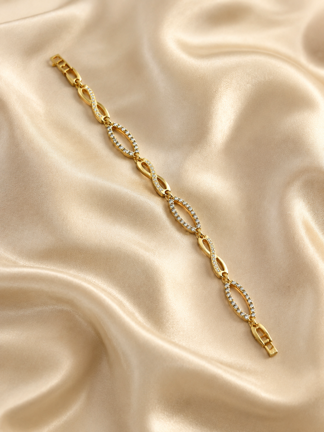 Infinity Sparkle Gold Bracelet