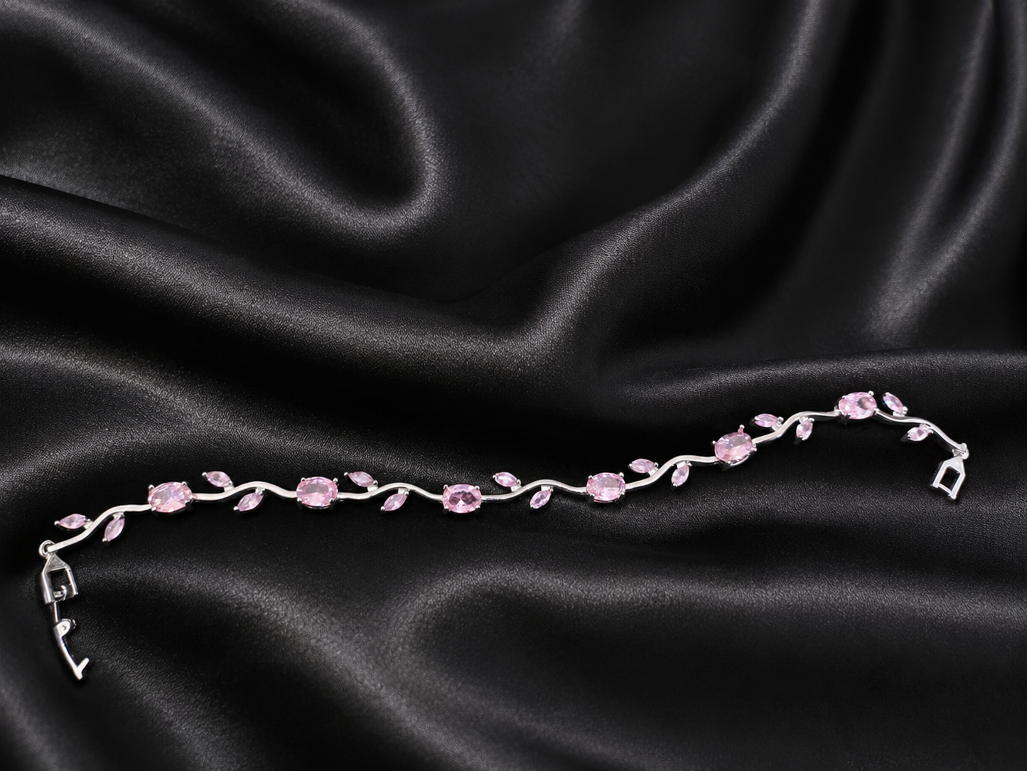 pink silver tulip bracelate