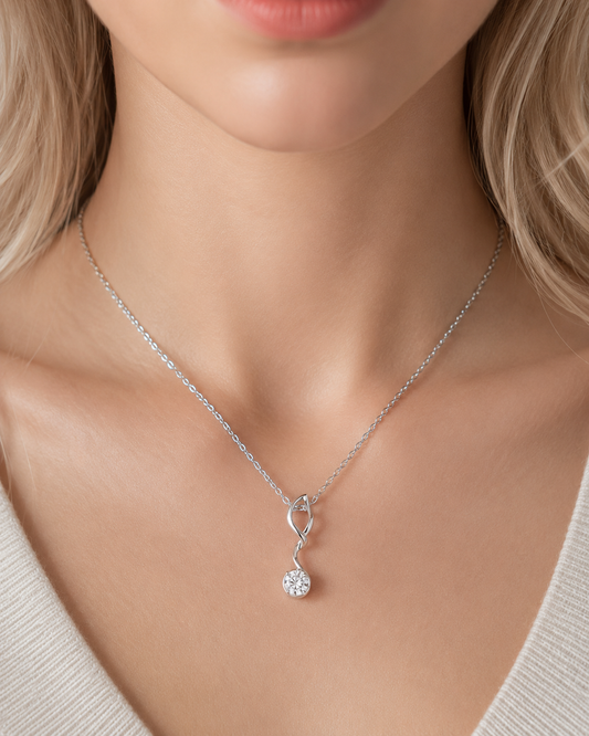 Infinity Spark Pendant Necklace