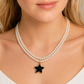Elegant Pearl Star Pendant Necklace