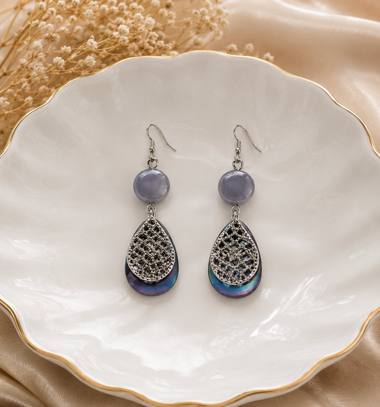 Mystic Teardrop Dangle Earrings