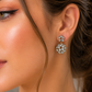 Crystal Flower Drop Earrings