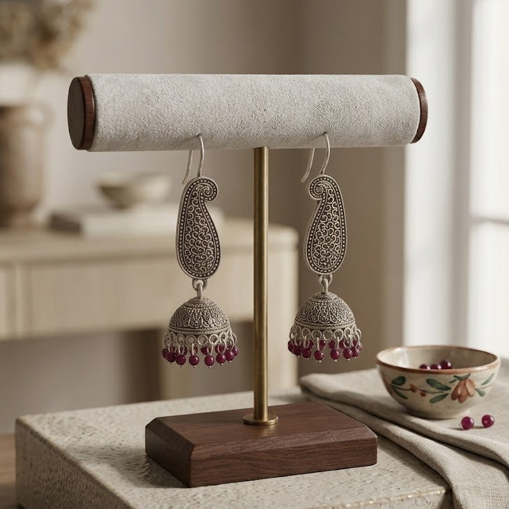Paisley Oxidized Jhumkas