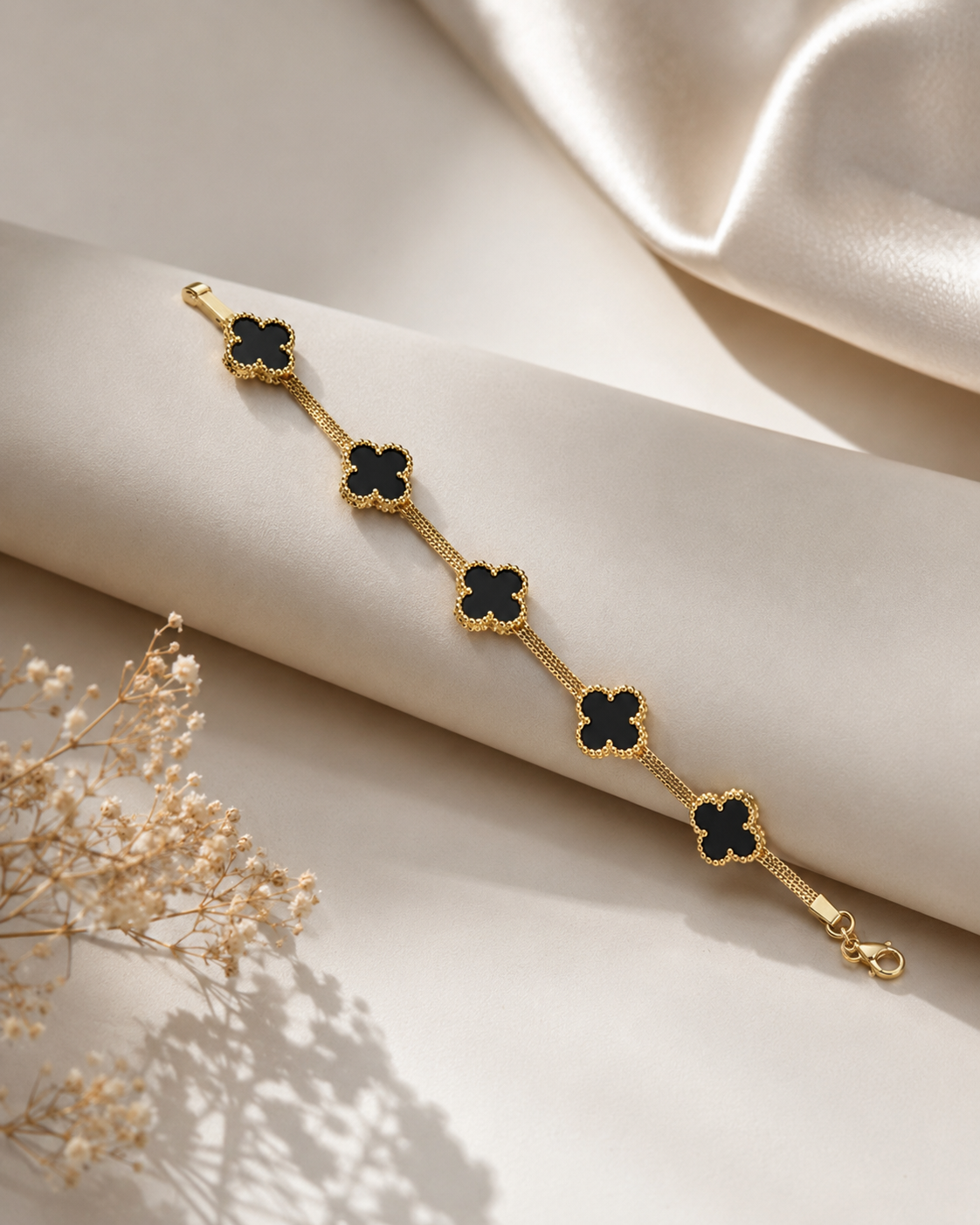 Black Clover Gold Bracelet