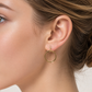 Golden Circle Drop Earrings