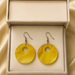 Sunny Yellow Disc Earrings