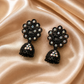 Midnight Crystal Jhumka Earrings