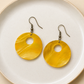 Sunny Yellow Disc Earrings