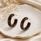 Tortoise Shell Hoop Earrings