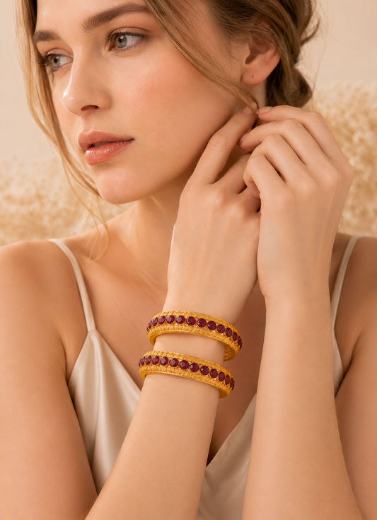 Ruby Glow Bangles
