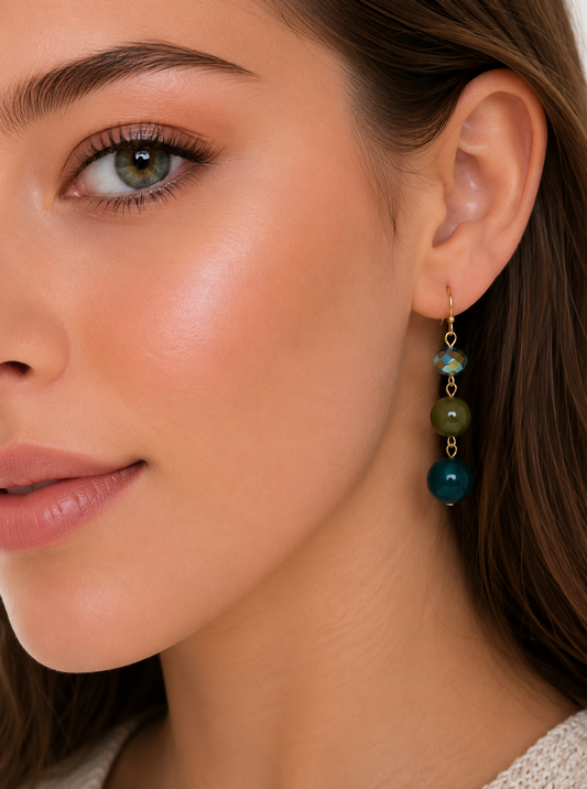 Ocean Bead Drop Earrings
