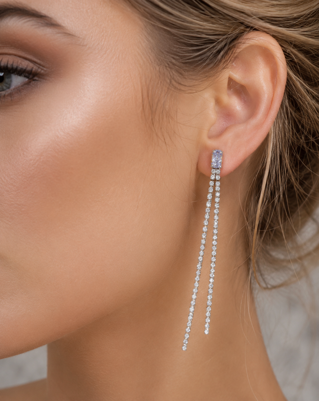 Crystal Tassel Drop Earrings