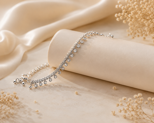 Silver Charm Anklet