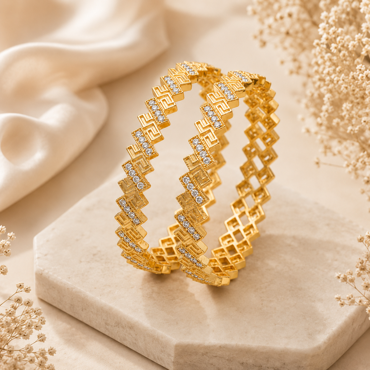 Crystal Link Bangles