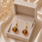 Amber Glass Drop Earrings