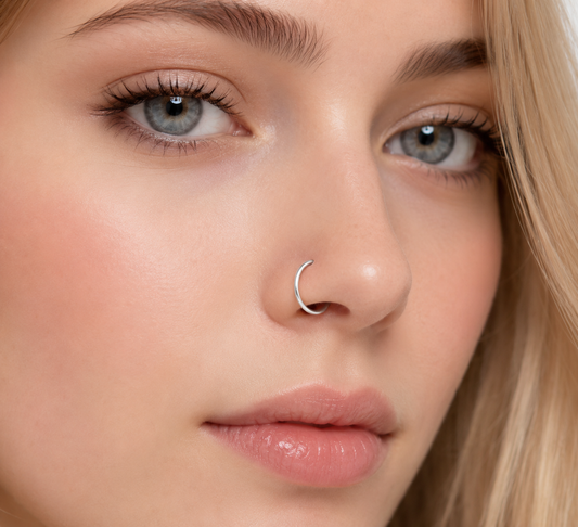 Minimal Silver Nose Ring