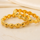 Segmented Gold Bangles