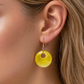 Sunny Yellow Disc Earrings