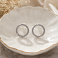 Silver Crystal Circle Stud Earrings