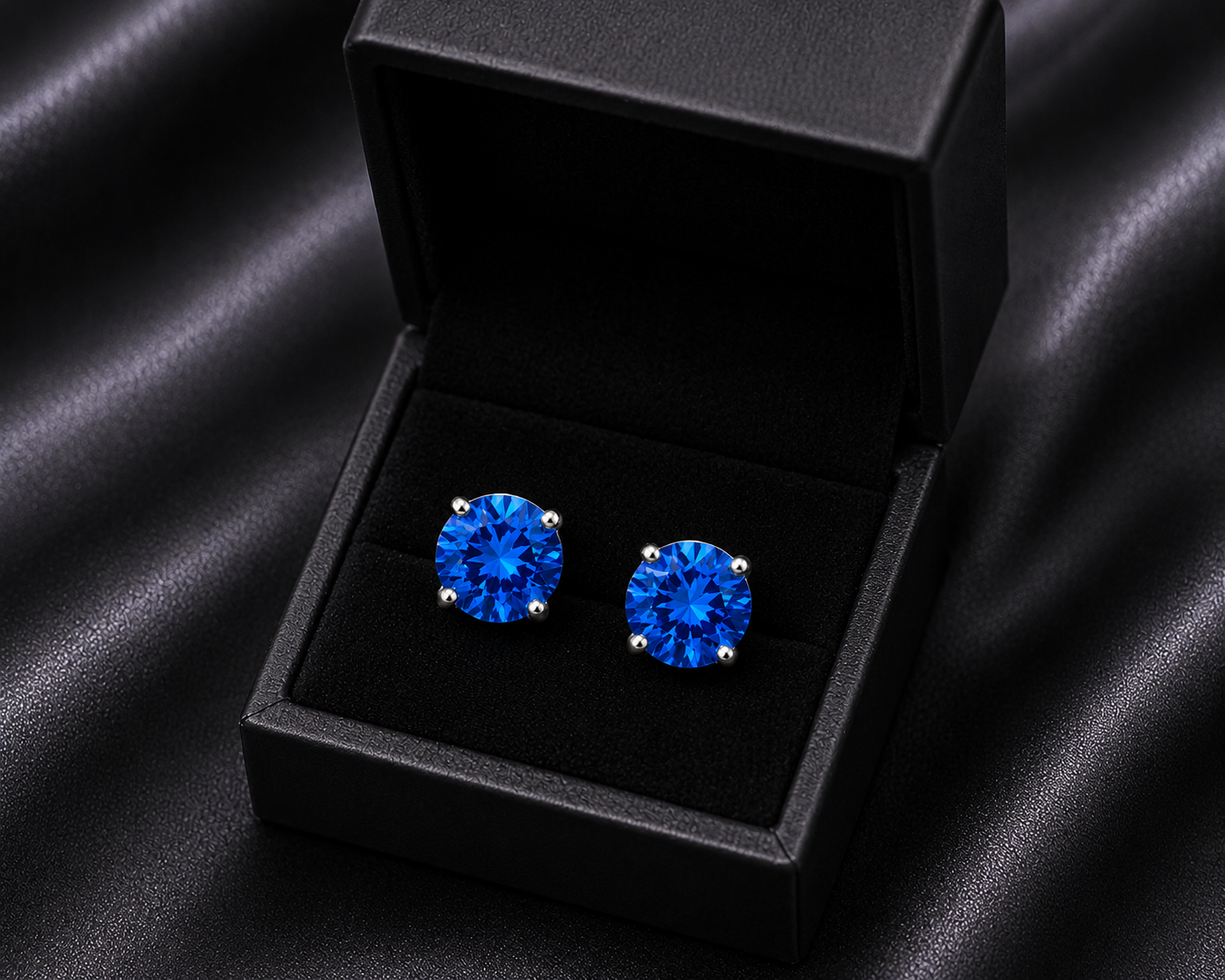 Sapphire Crystal Stud Earrings