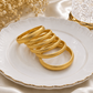 Frosted Gold Matte Bangles