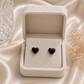 Midnight Heart Stud Earrings