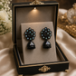 Midnight Crystal Jhumka Earrings