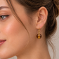 Amber Glass Drop Earrings