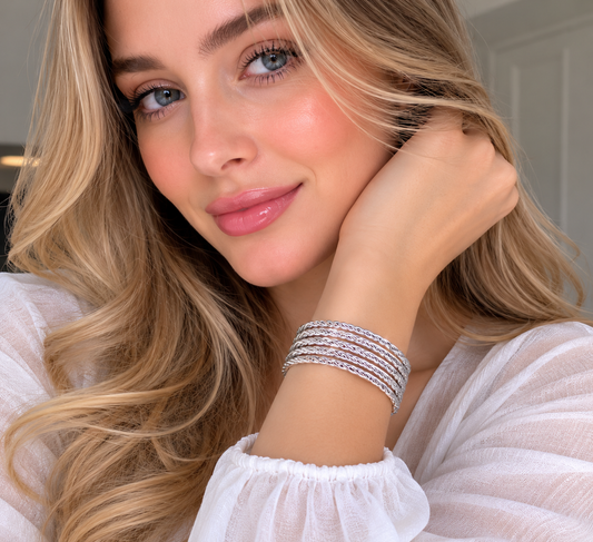Silver Twist Bangles
