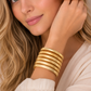 Frosted Gold Matte Bangles