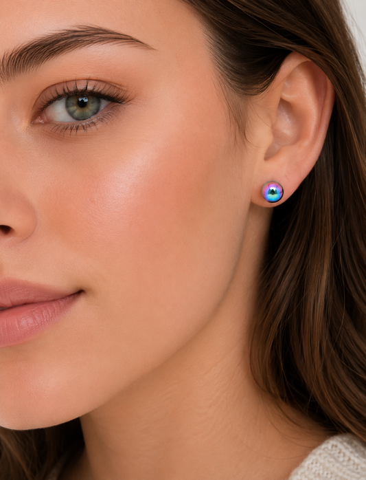 Aurora Pearl Stud Earrings