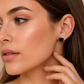Midnight Heart Stud Earrings