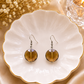 Amber Crystal Disc Drop Earrings