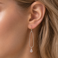 Crystal Teardrop Loop Earrings