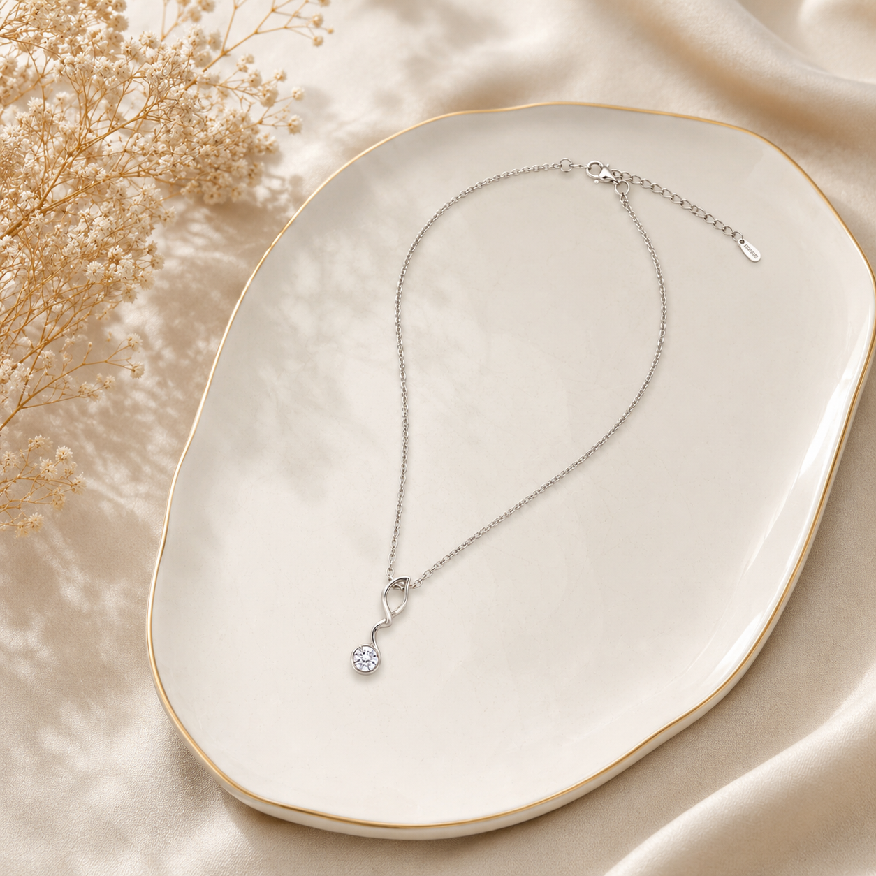Infinity Spark Pendant Necklace