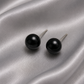 Classic Black Stud Earrings