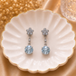 Floral Crystal Drop Earrings