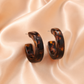 Tortoise Shell Hoop Earrings