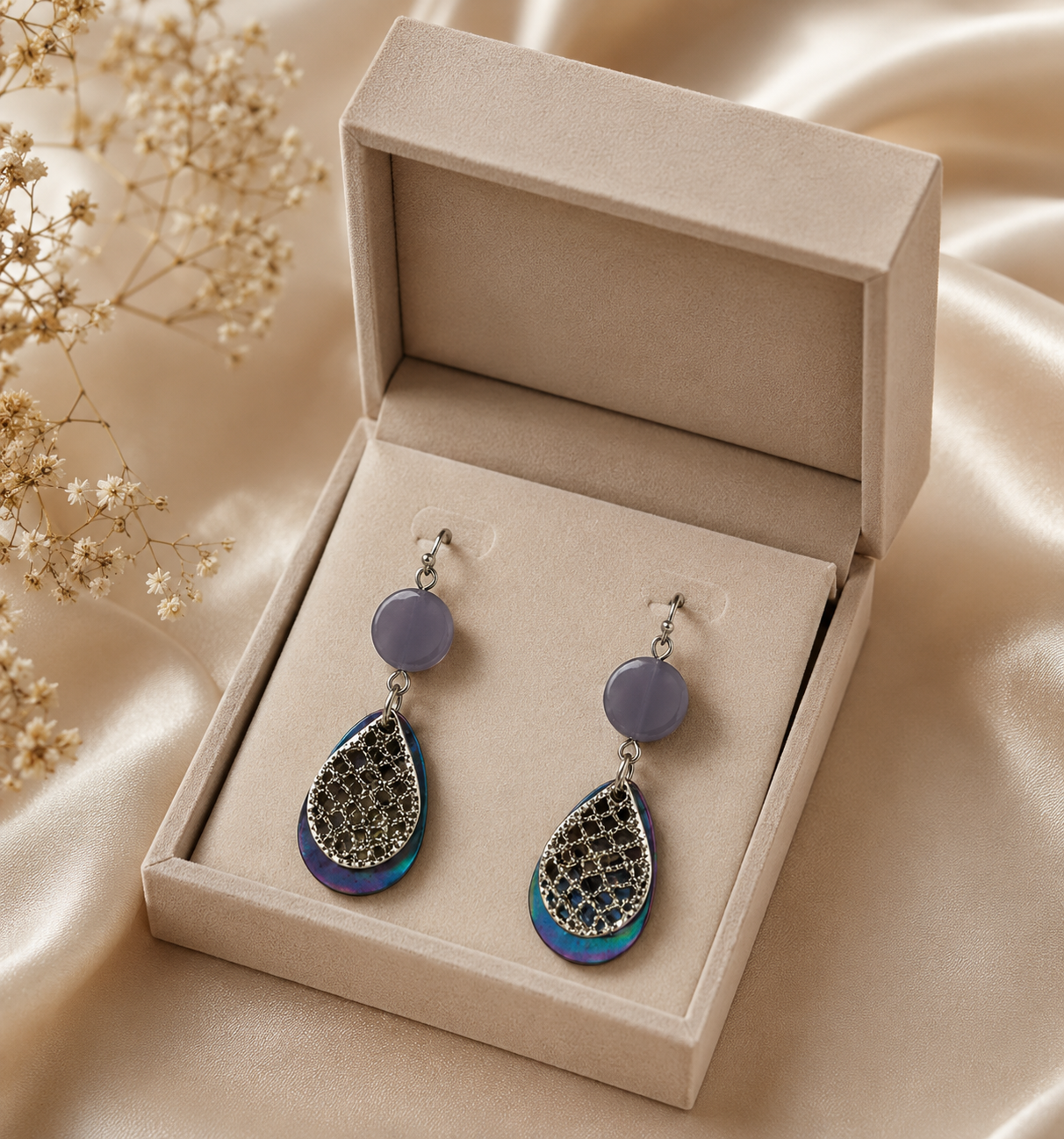 Mystic Teardrop Dangle Earrings