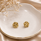 Vintage Gold Floral Stud Earrings