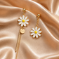 Daisy Charm Tassel Earrings