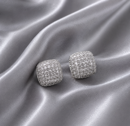 Crystal Pavé Stud Earrings