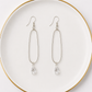 Crystal Teardrop Loop Earrings