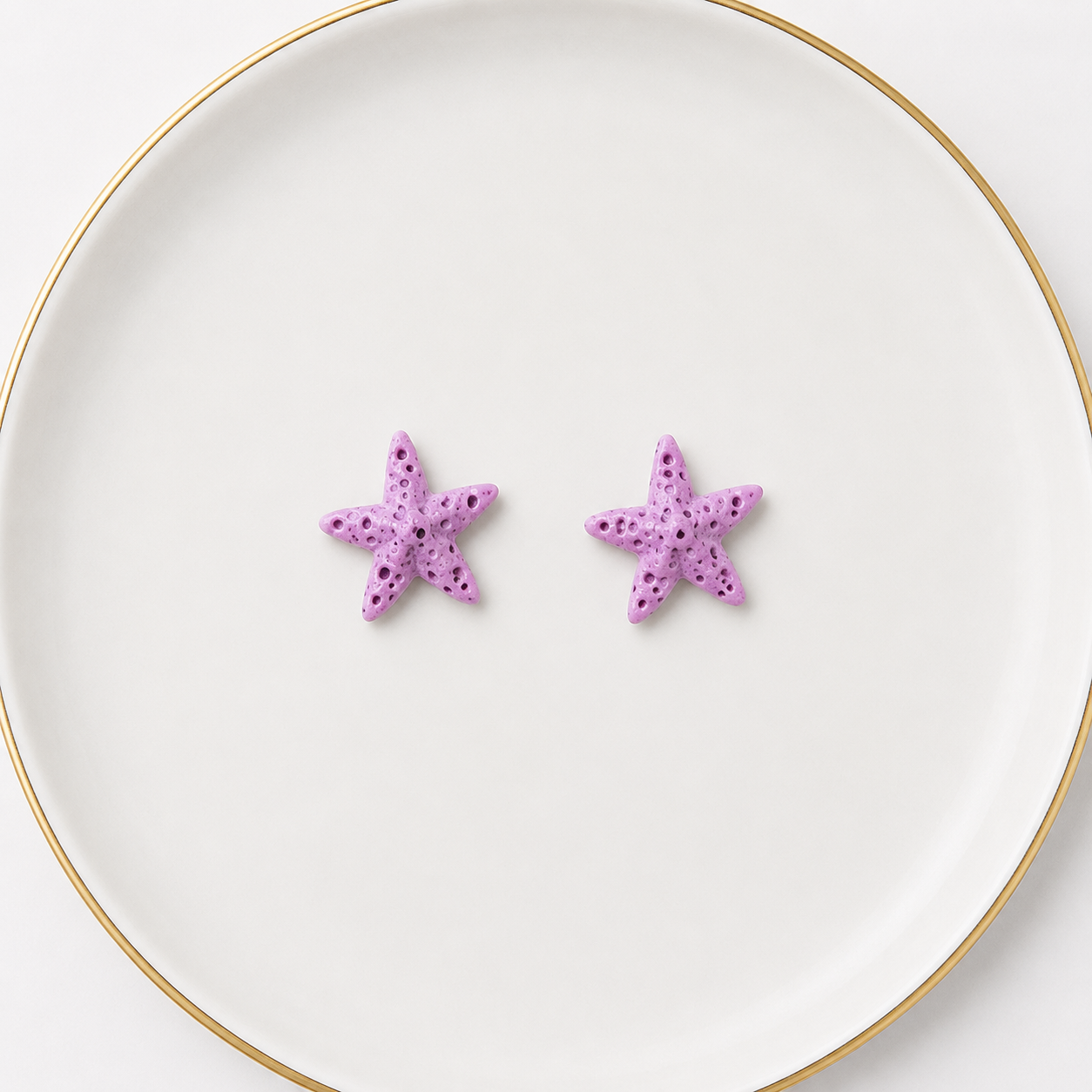 Pink Starfish Stud Earrings