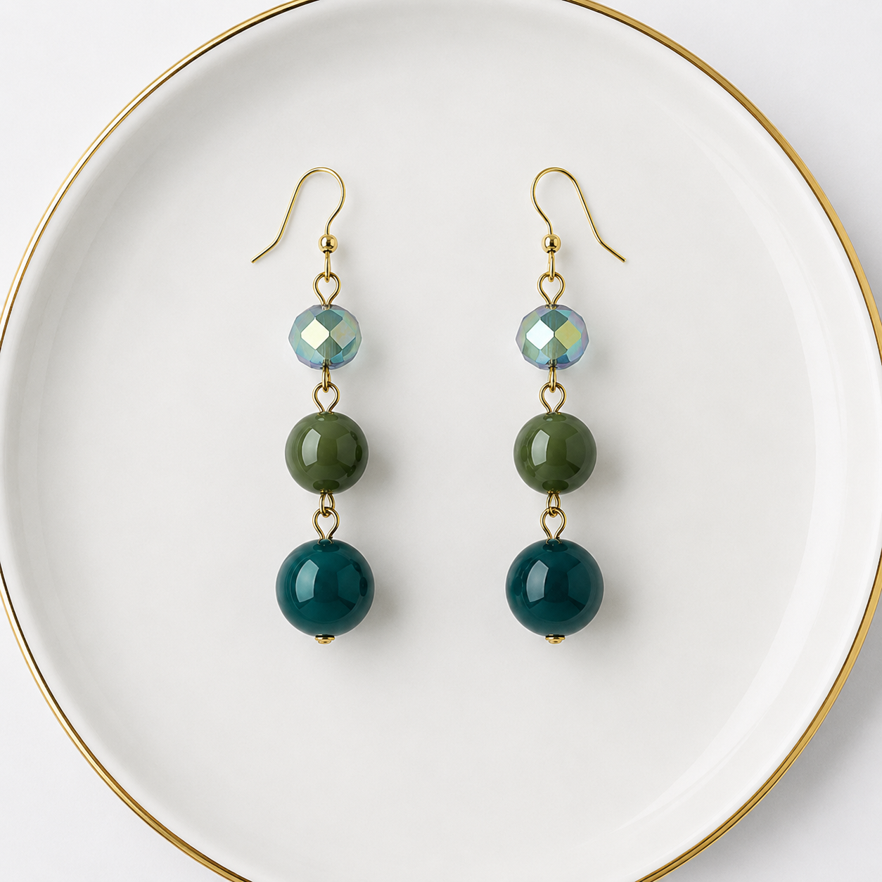 Ocean Bead Drop Earrings