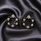Midnight Crystal Wreath Stud Earrings