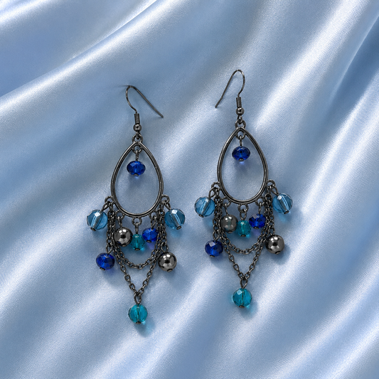 Azure Charm Chandelier Earrings